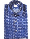 Camicia fiorellini Uomo Xacus 001BLU