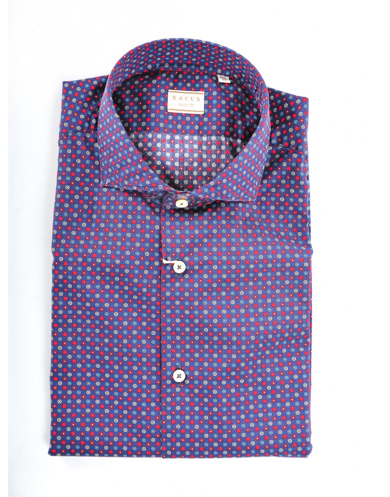 Camicia pois Uomo Xacus 006 BLU