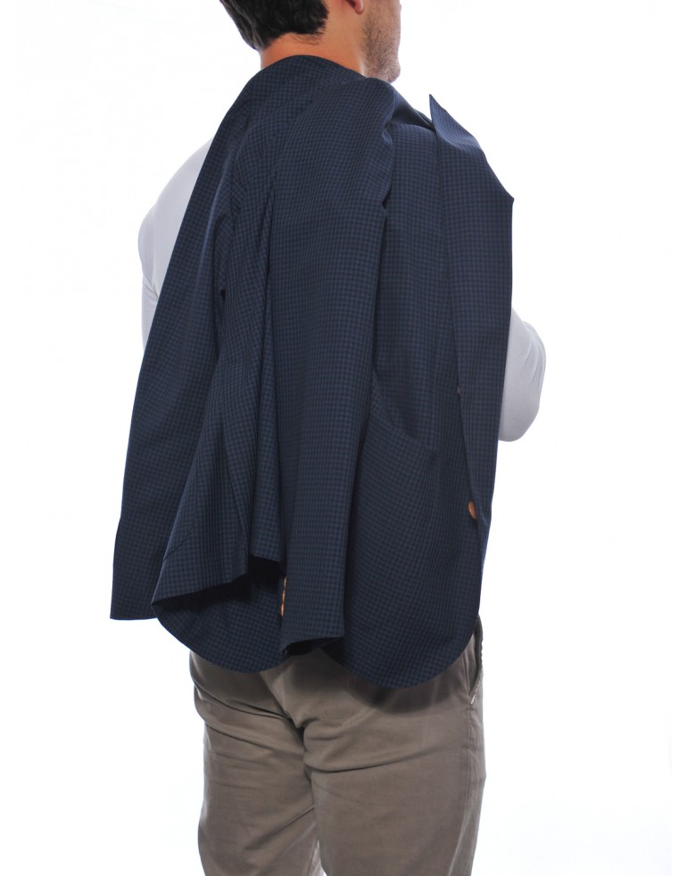 Giacca microquadro Uomo Boglioli 004 BLU